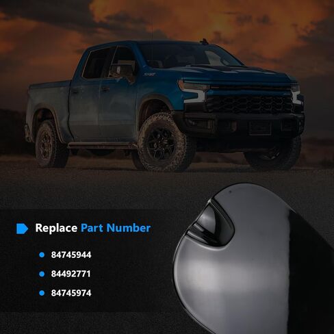 Fuel Tank Filler Pipe Housing Compatible with Chevy Silverado 1500 (2019-2025) - Only Fit for Chevy Model Gas 6'6" Bed - Gas Cap Fuel Door Pocket, Replaces 84745944, 84745974 - Black in Saudi Arabia