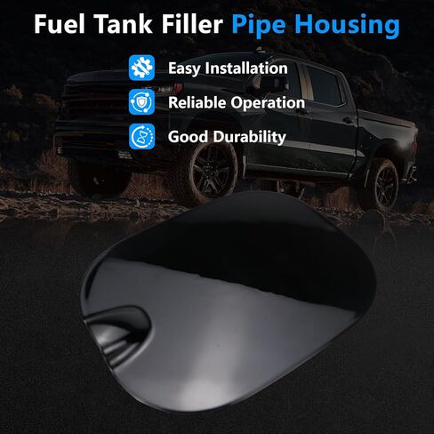 Fuel Tank Filler Pipe Housing Compatible with Chevy Silverado 1500 (2019-2025) - Only Fit for Chevy Model Gas 6'6" Bed - Gas Cap Fuel Door Pocket, Replaces 84745944, 84745974 - Black in Saudi Arabia