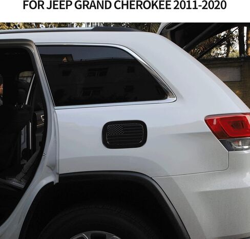 غطاء غطاء الغاز من CheroCar غطاء غطاء خزان الوقود لباب خزان الغاز ملحقات لسيارة جيب جراند شيروكي 2011-2020، أسود in Kuwait