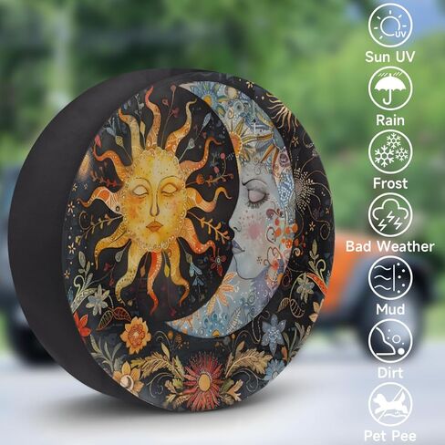 Galaxy Color Forest Nebula Spare Tire Cover 14in Spare Wheel Covers Waterproof Sun Protection Universal Tire Storage Cover Fit for Trailers Rv SUV Truck Camper Travel fit Diameter 25.59-27.2in in Saudi Arabia