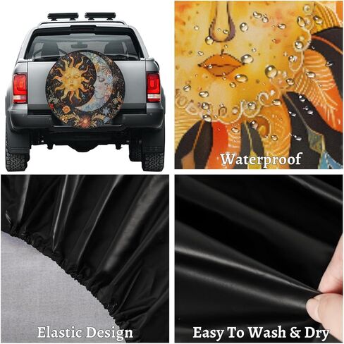 Galaxy Color Forest Nebula Spare Tire Cover 14in Spare Wheel Covers Waterproof Sun Protection Universal Tire Storage Cover Fit for Trailers Rv SUV Truck Camper Travel fit Diameter 25.59-27.2in in Saudi Arabia