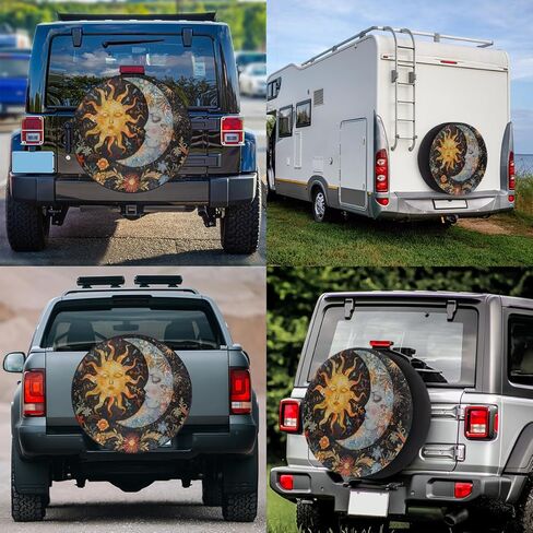 Galaxy Color Forest Nebula Spare Tire Cover 14in Spare Wheel Covers Waterproof Sun Protection Universal Tire Storage Cover Fit for Trailers Rv SUV Truck Camper Travel fit Diameter 25.59-27.2in in Saudi Arabia