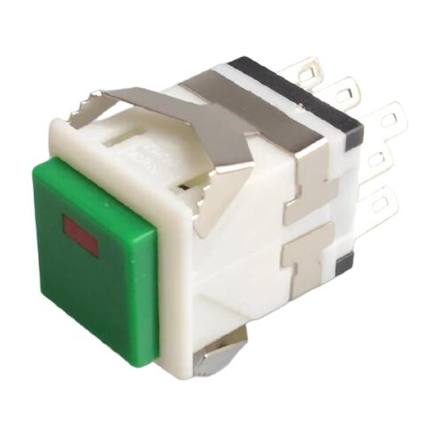 مفتاح زر ضغط LED، إعادة ضبط ذاتي مؤقت، مربع 8 دبابيس، 2NO2NC، 3A/250V، 5 عبوات (زر أحمر أسود) in Saudi Arabia