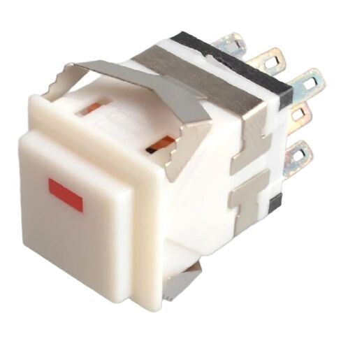 مفتاح زر ضغط LED، إعادة ضبط ذاتي مؤقت، مربع 8 دبابيس، 2NO2NC، 3A/250V، 5 عبوات (زر أحمر أسود) in Saudi Arabia