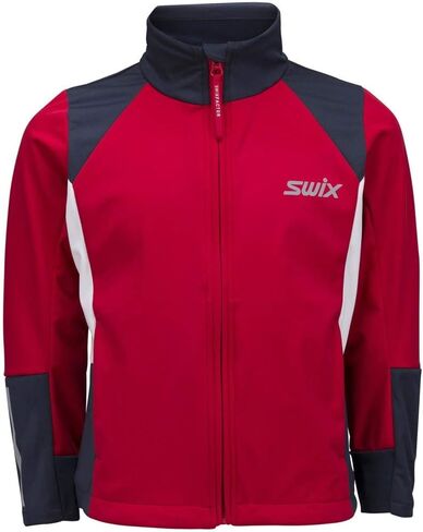 Swix Boys' Junior Steady Windproof Stretch Softshell Regular Fit Sports Jacket in Saudi Arabia