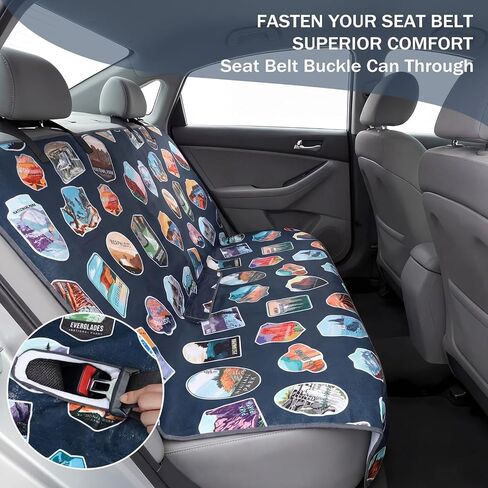 Tallew Back Seat Towel Cover for Car Athletic Running Towel Microfiber Bench Seat Cover for Pets Post Workout Sweat Washable Non Slip Automotive Backseat Protector for Outdoor Sport Camping Mat in Saudi Arabia