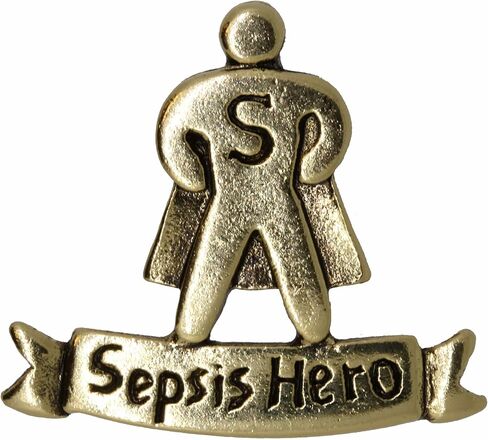 Jim Clift Design Sepsis Hero Gold Lapel Pin in Saudi Arabia