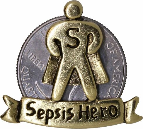 Jim Clift Design Sepsis Hero Gold Lapel Pin in Saudi Arabia
