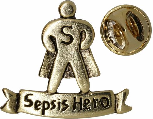Jim Clift Design Sepsis Hero Gold Lapel Pin in Saudi Arabia