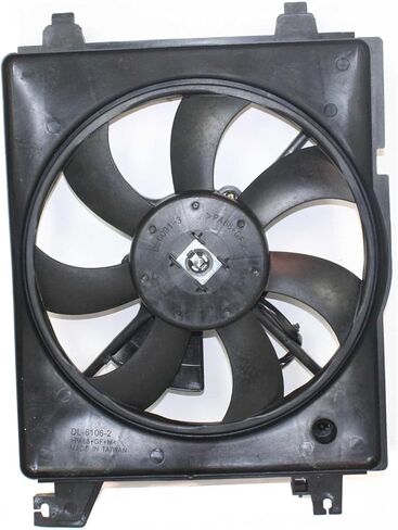 Replacement Radiator and A/C Condenser Cooling Fan Set Compatible with Hyundai Elantra 2001-2006 2.0L I4 in Saudi Arabia