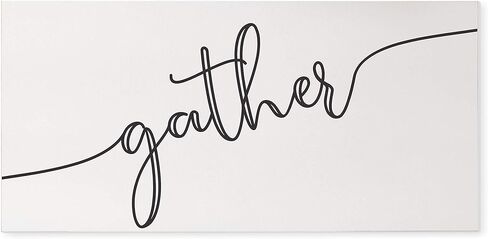 Gather Wood Style Wall Sign 11x22 in Saudi Arabia