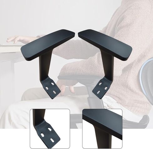 2X Furniture Office Chair Armrests Upright Brackets High Strength 27 Cmx6 cm Arm Rests Gaming Chair Arms for Home Mesh Chairs in Saudi Arabia