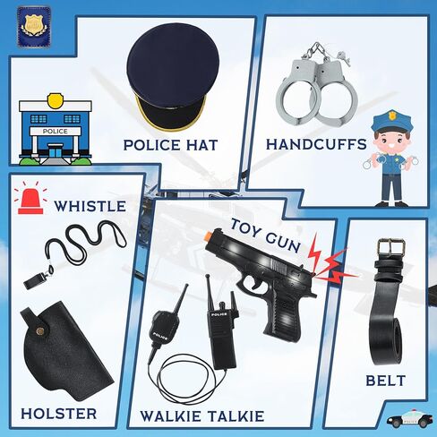مجموعة زي ضابط الشرطة للأطفال الأولاد والبنات 4T-7 in Kuwait