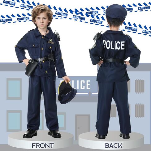 مجموعة زي ضابط الشرطة للأطفال الأولاد والبنات 4T-7 in Kuwait