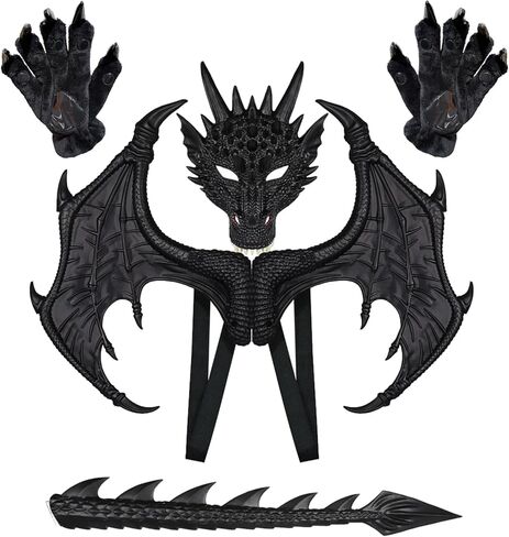 مجموعة أزياء قناع مخلب ذيل أجنحة التنين أزياء الهالوين التنكرية in Kuwait