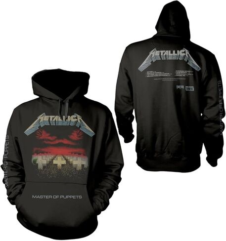 Metallica Master of Puppets Tracks Pull Over Hoodie Black | Officially Licensed Merchandise in Saudi Arabia