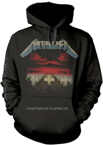 Metallica Master of Puppets Tracks Pull Over Hoodie Black | Officially Licensed Merchandise in Saudi Arabia