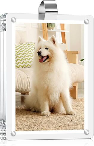 Car Visor Photo Clip Car Picture Holder, Acrylic Magnetic Picture Frame Magnetic Photo Frames for Refrigerator for Car Refrigerator Home School Office in Kuwait