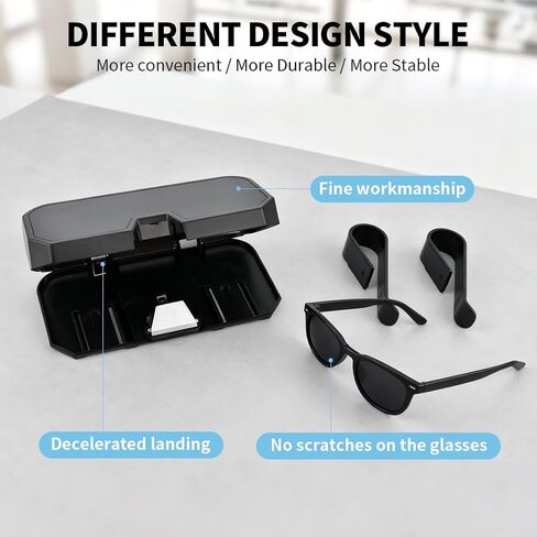 حامل نظارات شمسية لمشبك واقي السيارة، حافظة نظارات شمسية للسيارة، صندوق تخزين نظارات الشمس للسيارة، حامل نظارات شمسية للسيارة، ملحقات قناع السيارة مناسبة للشاحنة وسيارة السيدان لوضع النظارات الشمسية in Kuwait