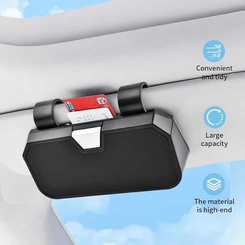 حامل نظارات شمسية لمشبك واقي السيارة، حافظة نظارات شمسية للسيارة، صندوق تخزين نظارات الشمس للسيارة، حامل نظارات شمسية للسيارة، ملحقات قناع السيارة مناسبة للشاحنة وسيارة السيدان لوضع النظارات الشمسية in Kuwait