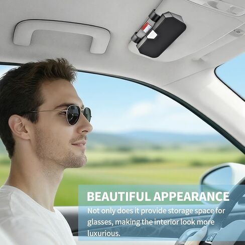 حامل نظارات شمسية لمشبك واقي السيارة، حافظة نظارات شمسية للسيارة، صندوق تخزين نظارات الشمس للسيارة، حامل نظارات شمسية للسيارة، ملحقات قناع السيارة مناسبة للشاحنة وسيارة السيدان لوضع النظارات الشمسية in Kuwait