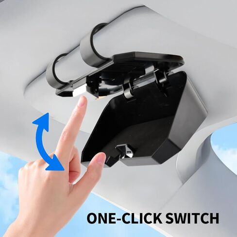 حامل نظارات شمسية لمشبك واقي السيارة، حافظة نظارات شمسية للسيارة، صندوق تخزين نظارات الشمس للسيارة، حامل نظارات شمسية للسيارة، ملحقات قناع السيارة مناسبة للشاحنة وسيارة السيدان لوضع النظارات الشمسية in Kuwait