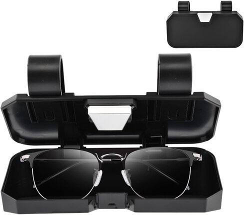 حامل نظارات شمسية لمشبك واقي السيارة، حافظة نظارات شمسية للسيارة، صندوق تخزين نظارات الشمس للسيارة، حامل نظارات شمسية للسيارة، ملحقات قناع السيارة مناسبة للشاحنة وسيارة السيدان لوضع النظارات الشمسية in Kuwait