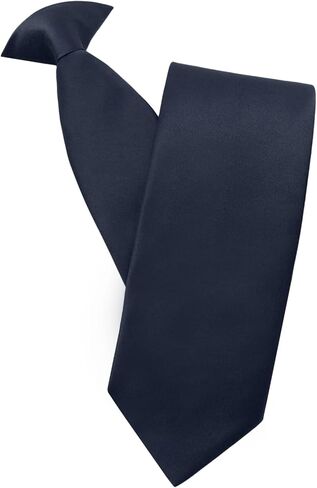 Clip on Ties for Men Pre Tied Black Tie Solid Color Mens Clip on Tie for Office Graduation Wedding in Saudi Arabia
