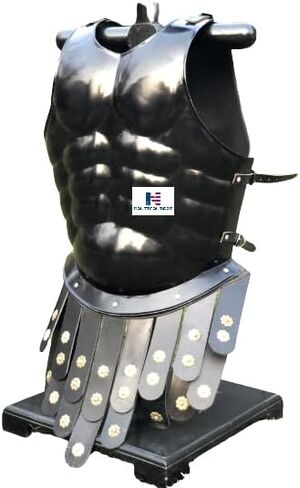 NauticalMart Medieval Roman Breastplate Movie Muscle Armor Spartan Halloween Jacket Black in Saudi Arabia