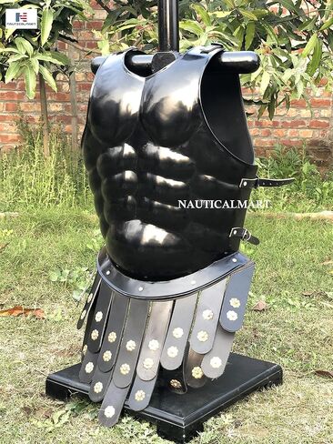 NauticalMart Medieval Roman Breastplate Movie Muscle Armor Spartan Halloween Jacket Black in Saudi Arabia
