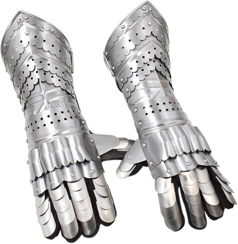 Medieval Warrior Brand Metal Gothic Knight Gauntlets – Wearable Steel Armor Gloves for LARP, Cosplay & Renaissance Costume in Saudi Arabia