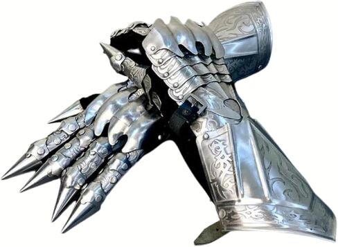 Medieval Warrior Brand Metal Gothic Knight Gauntlets – Wearable Steel Armor Gloves for LARP, Cosplay & Renaissance Costume in Saudi Arabia
