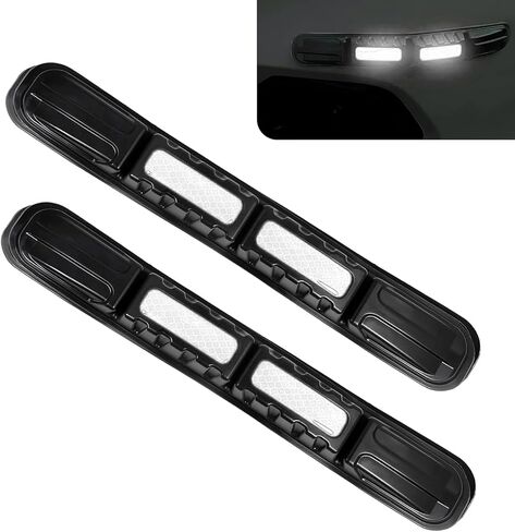 2 PCS Car Bumper Protector Strip, Reflective Anti-collision Warning Protector Trim, Foldable Cushioning Paint Guard Sticker, Universal Waterproof Self-adhesive Accessory for Cars (Red) in Saudi Arabia