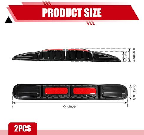 2 PCS Car Bumper Protector Strip, Reflective Anti-collision Warning Protector Trim, Foldable Cushioning Paint Guard Sticker, Universal Waterproof Self-adhesive Accessory for Cars (Red) in Saudi Arabia