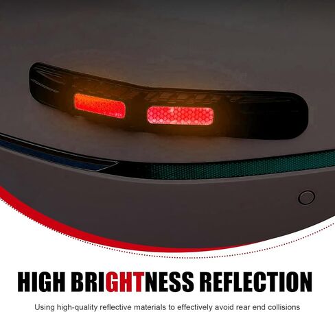 2 PCS Car Bumper Protector Strip, Reflective Anti-collision Warning Protector Trim, Foldable Cushioning Paint Guard Sticker, Universal Waterproof Self-adhesive Accessory for Cars (Red) in Saudi Arabia