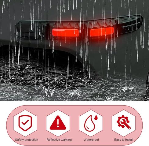 2 PCS Car Bumper Protector Strip, Reflective Anti-collision Warning Protector Trim, Foldable Cushioning Paint Guard Sticker, Universal Waterproof Self-adhesive Accessory for Cars (Red) in Saudi Arabia