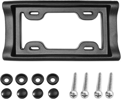 Car License Plate Bumper Guard, 2PCS 2.3" Thick Vehicle License Plate Frame Holder with Mounting Hardware, Automotive Tag Frame Bumper Protector, Universal for SUV Sedan Lorry in Saudi Arabia