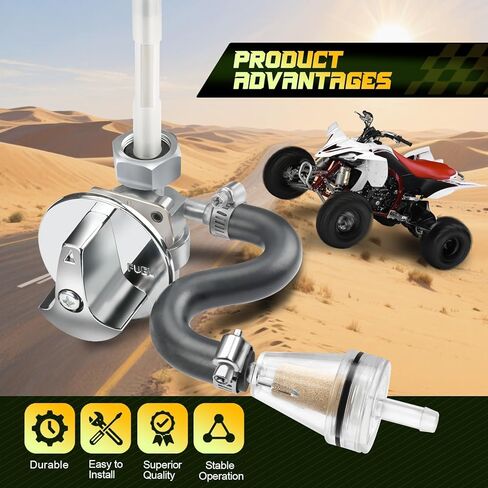 Gas Fuel Valve Petcock & Line Hose Tube For Honda Sportrax 300 TRX300 EX/X TRX250X 1987-2009 16950-HC0-015 in Saudi Arabia