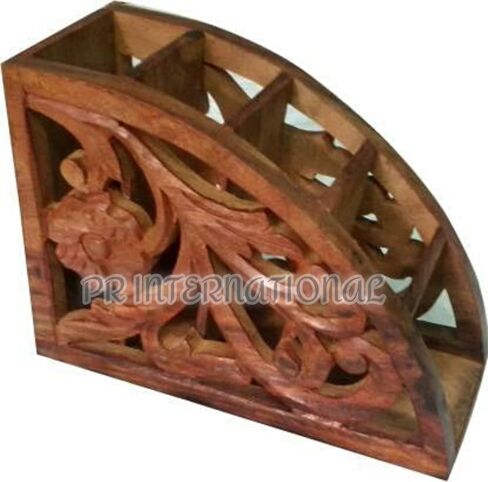 HomeDecor Handcraft Wooden Remote Stand Holder/Stand/Organizer/Rack for Space Saving 5 Slot Storage in Saudi Arabia