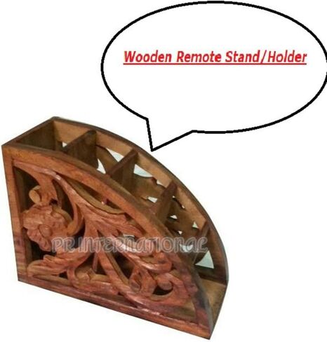 HomeDecor Handcraft Wooden Remote Stand Holder/Stand/Organizer/Rack for Space Saving 5 Slot Storage in Saudi Arabia