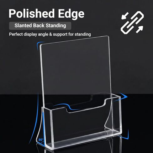 حامل كتيبات أكريليك مقاس 8.5 × 11 بوصة، عبوتان من حامل النشرات البلاستيكية الشفافة، حامل سطح مكتب أكريليك للنشرات والأدب والكتيبات والمجلات وحوامل عرض المواد in Kuwait