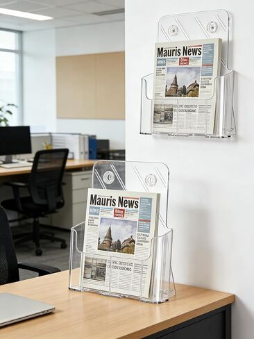 4 عبوات من حامل كتيبات الأكريليك مقاس 8.5 × 11 بوصة للمكتب أو الحائط، حامل عرض نشرة شفافة حامل طاولة بلاستيكي حامل أدب للمجلات والقوائم والنشرات والمجلات in Kuwait