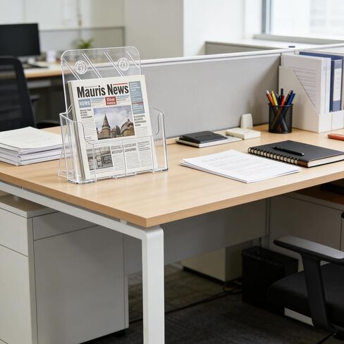 4 عبوات من حامل كتيبات الأكريليك مقاس 8.5 × 11 بوصة للمكتب أو الحائط، حامل عرض نشرة شفافة حامل طاولة بلاستيكي حامل أدب للمجلات والقوائم والنشرات والمجلات in Kuwait