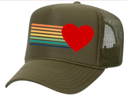 Stripe Heart Trucker Hat in Saudi Arabia
