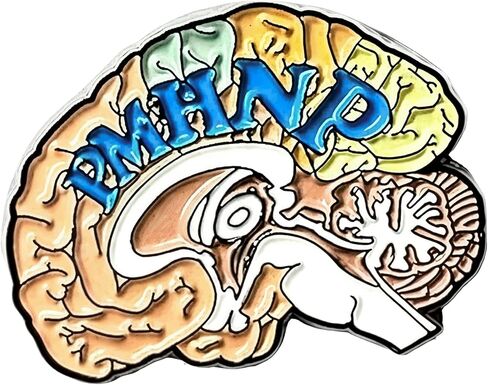 هدية ممتازة لممارس ممرضة الطب النفسي PMHNP - مقاس 1 × 1 بوصة، حفل التخرج، حفل التثبيت، مقدم خدمات الصحة العقلية، Psych NP in Kuwait