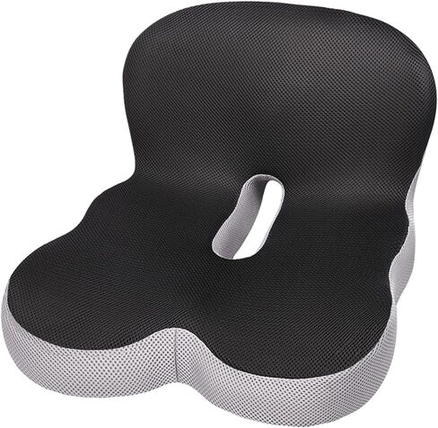 Ergonomic Memory Foam Reenly Seat Cushion & Non-Slip Base with Adjustable Straps,Seat Cushion for Truck Driver and Office Chair Cushion,Removable Washable Cover- Plush Velvet in Saudi Arabia