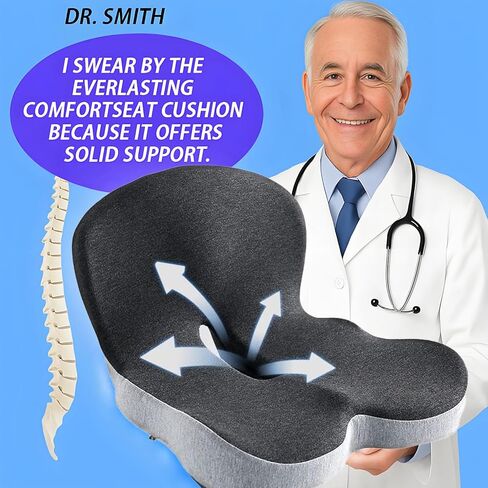 وسادة مقعد مدمجة من إسفنج الذاكرة على شكل حرف L لكرسي المكتب والشاحنة والسيارة، وسادة مقعد مريحة للسائق للظهر وأسفل الظهر ودعم عظم الذنب لسائق الشاحنة والقيادة الطويلة (أسود ورمادي) in Kuwait