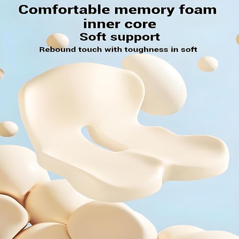 وسادة مقعد مدمجة من إسفنج الذاكرة على شكل حرف L لكرسي المكتب والشاحنة والسيارة، وسادة مقعد مريحة للسائق للظهر وأسفل الظهر ودعم عظم الذنب لسائق الشاحنة والقيادة الطويلة (أسود ورمادي) in Kuwait