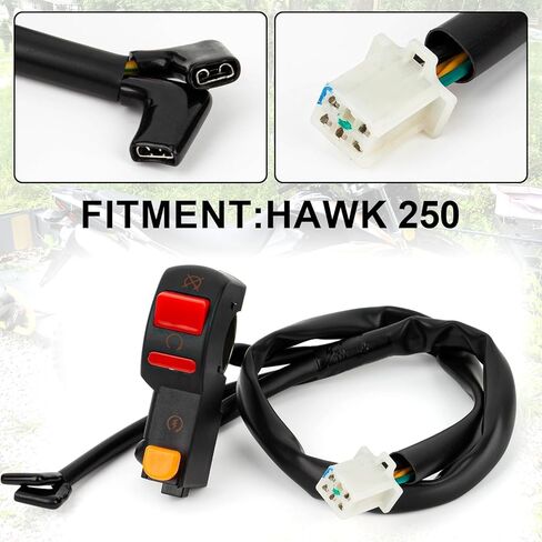 مفتاح قتل لـ Hawk 250 - PSLER للدراجة الترابية، مفتاح قتل ومفتاح تشغيل للدراجة النارية، زر إشعال المقود الأيمن لـ Hawk 250، 1 قطعة in Kuwait