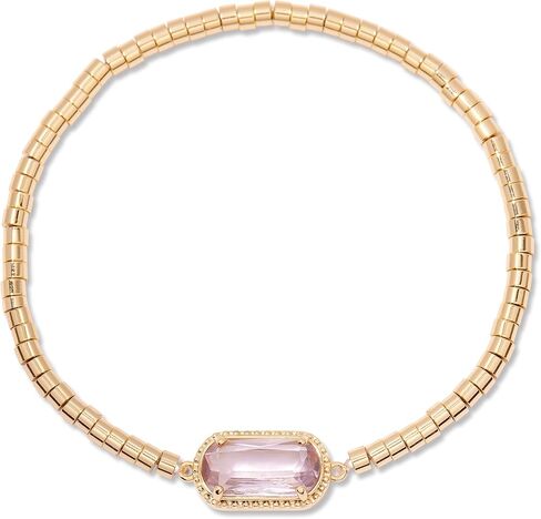 Brook & York Birthstone Bracelet – Gold Tone Stretch Bracelet for Women - Stacking Bracelet - Gifts for Mom in Saudi Arabia